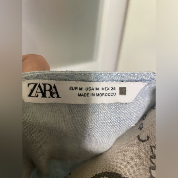 Zara Light Blue Tiered Dress - Picture 5 of 5